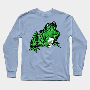 Lispe Frog with Coffee Long Sleeve T-Shirt